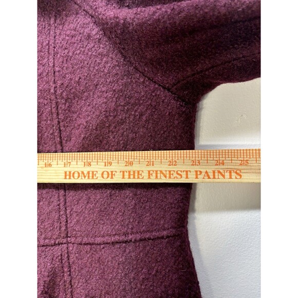 Guess Women’s Wool Coat Red Wine Double Breasted Walder Buttons Lined Long Sz XL - Picture 5 of 15